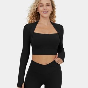 Halara long sleeve cropped yoga top